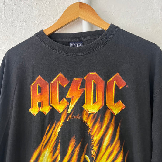 ACDC Bonfire Vintage 90s Band T-Shirt XL Faded