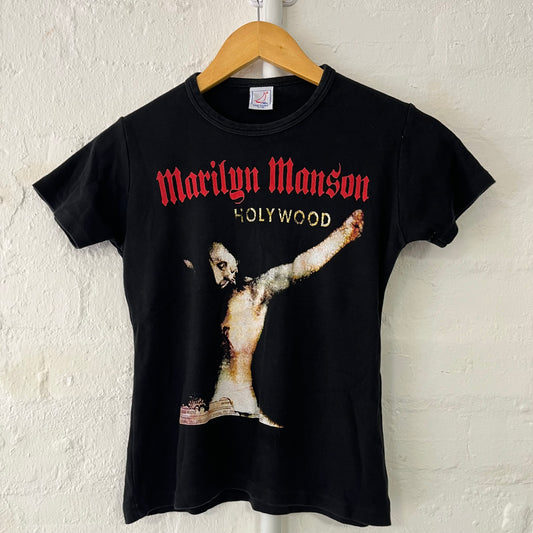 Marilyn Manson Hollywood Baby Tee 2000s XS