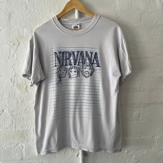 Nirvana Sketchbook Band T-Shirt Vintage Medium