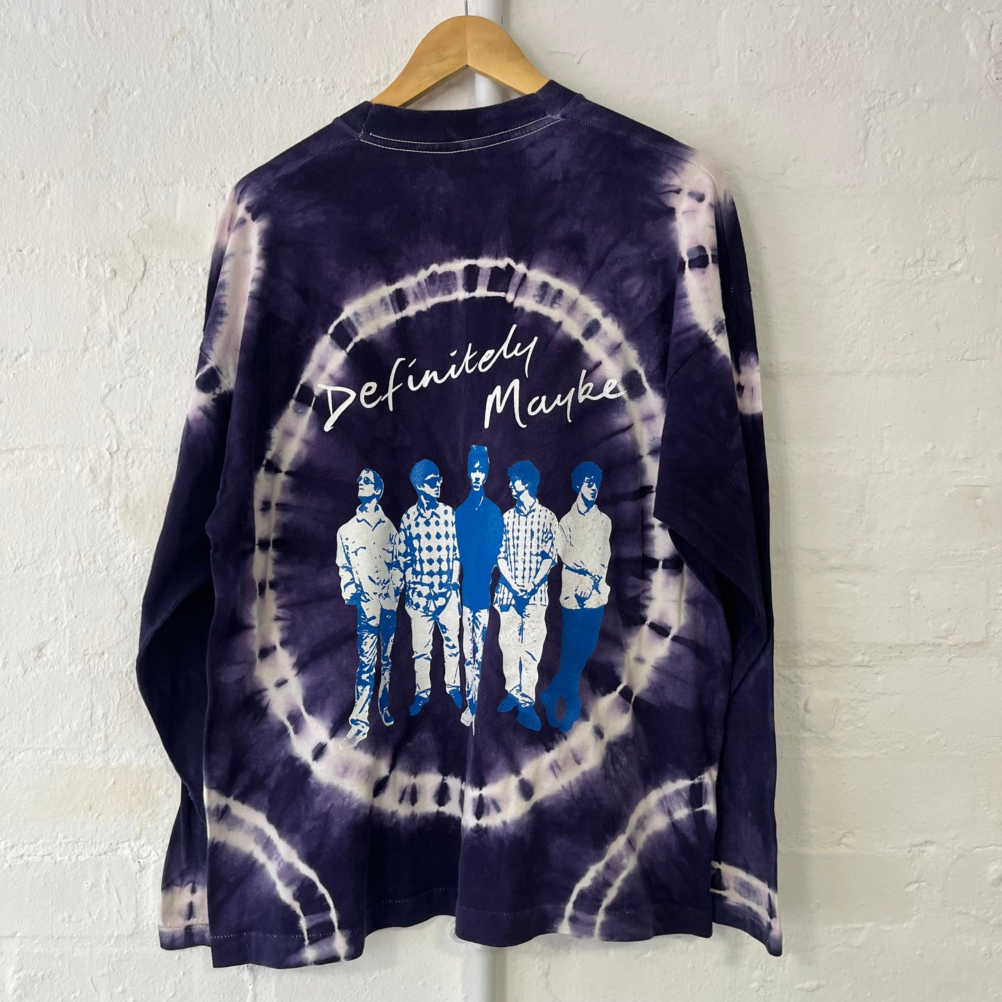 Oasis Definitely Maybe Tie Dye Longsleeve Band T-Shirt XL