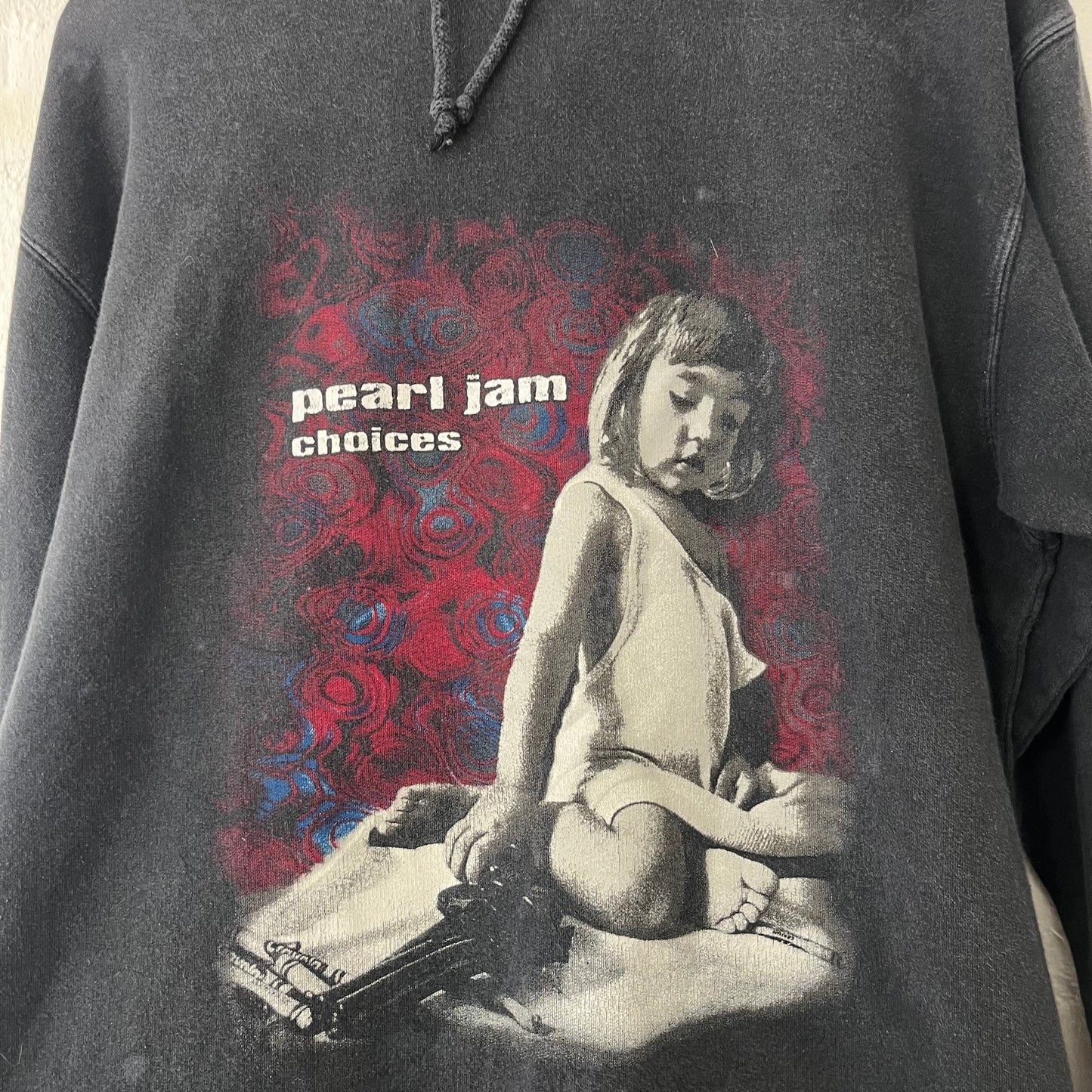 Pearl Jam Choices Vintage Band Hoodie Faded XL