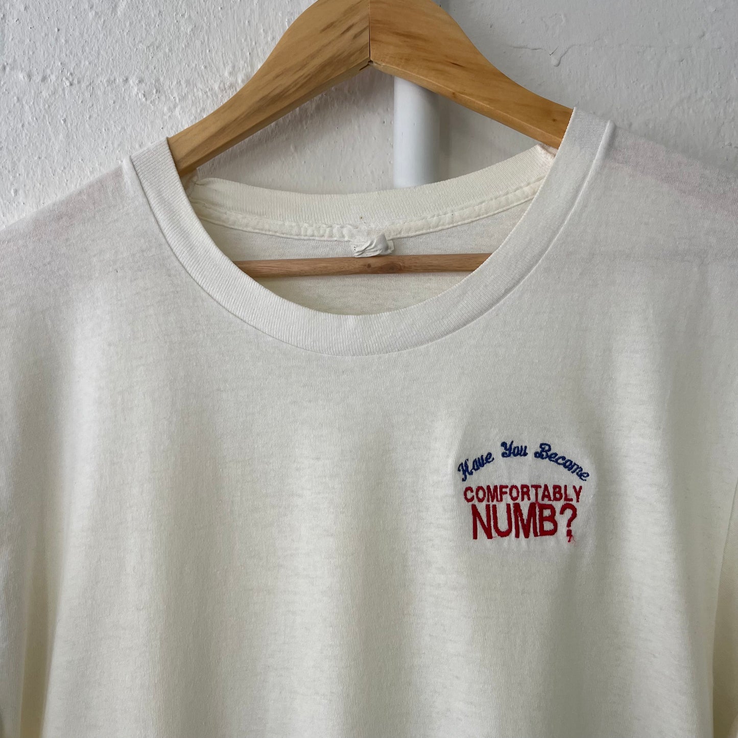 Pink Floyd Comfortably Numb Embroidered Band T-Shirt Large 80s