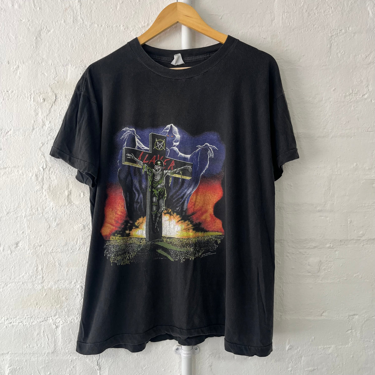 Slayer European Campaign Tour Vintage 1990 Band T-Shirt Large