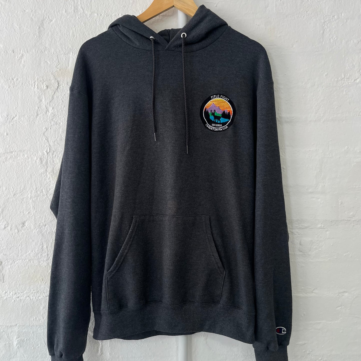 Title Fight Deer Embroidered Champion Band Hoodie Medium