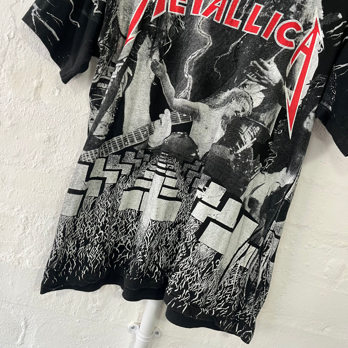 Metallica All Over Print Vintage Band T-Shirt Medium 90s