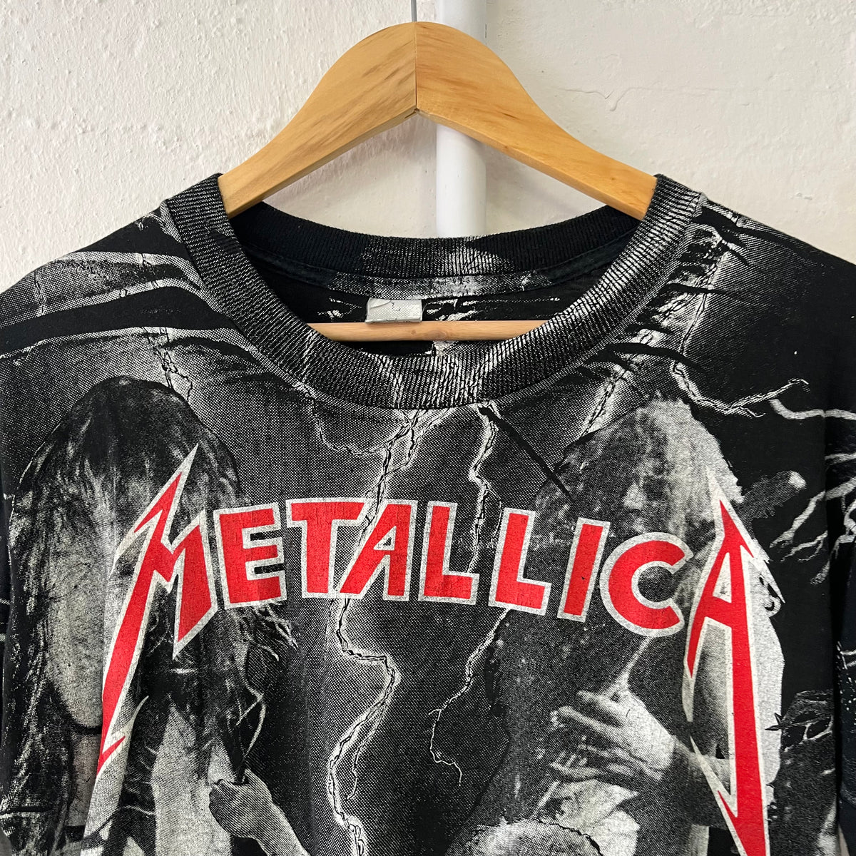 Metallica All Over Print Vintage Band T-Shirt Medium 90s