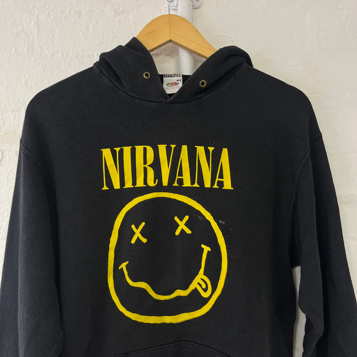 Nirvana Smiley Face Hoodie Medium 2000s