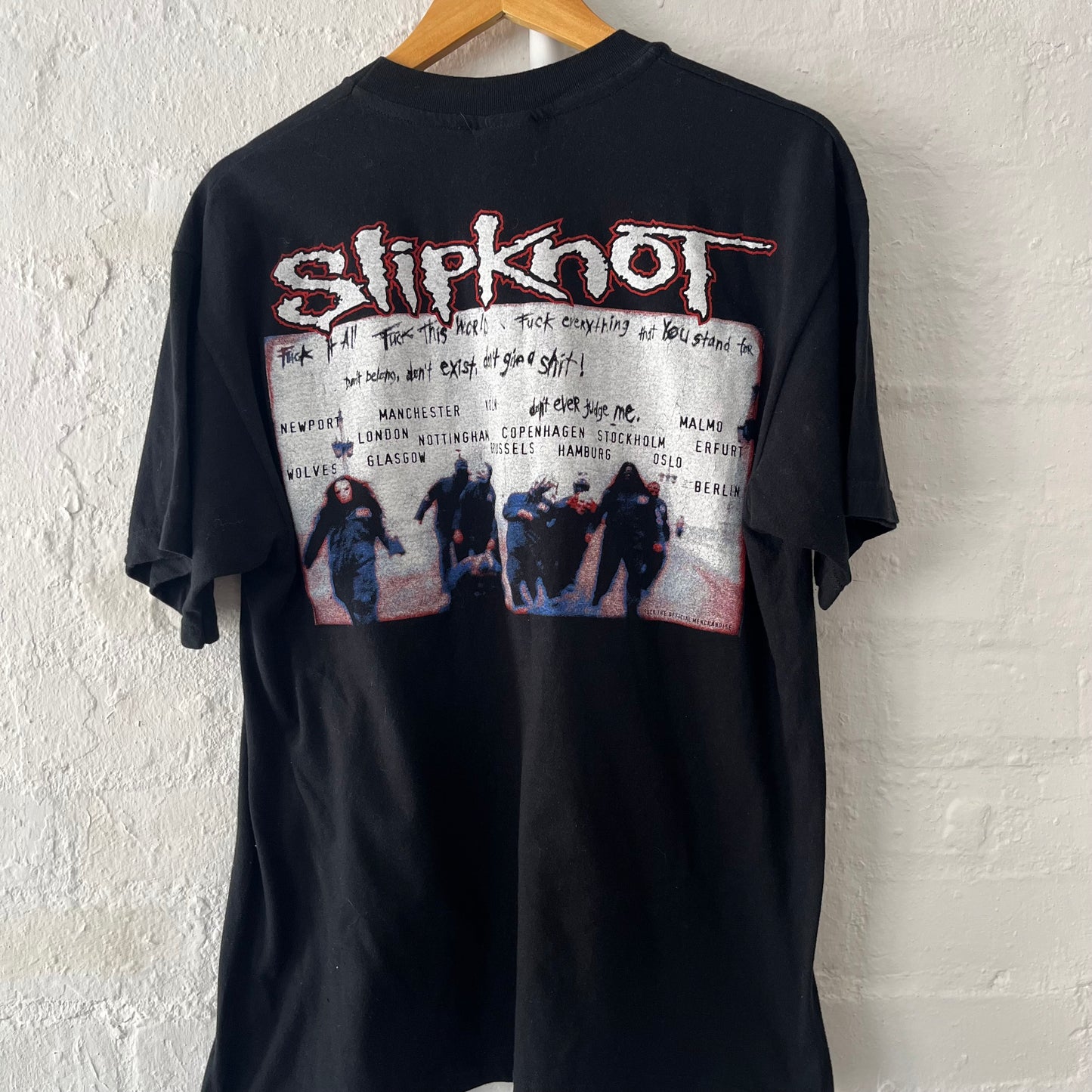 Slipknot 90s Self Titled Band Tour T-Shirt Large