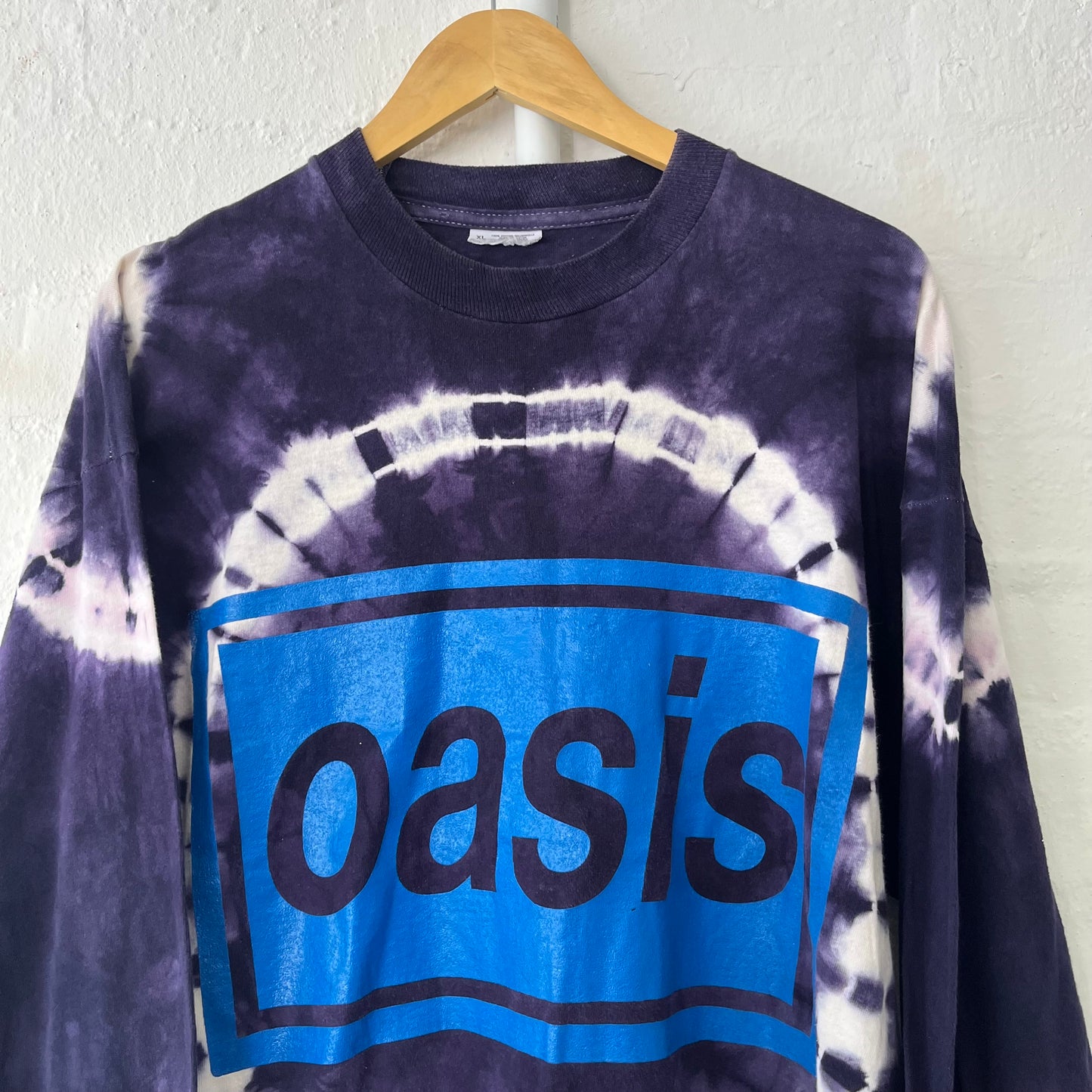 Oasis Definitely Maybe Tie Dye Longsleeve Band T-Shirt XL