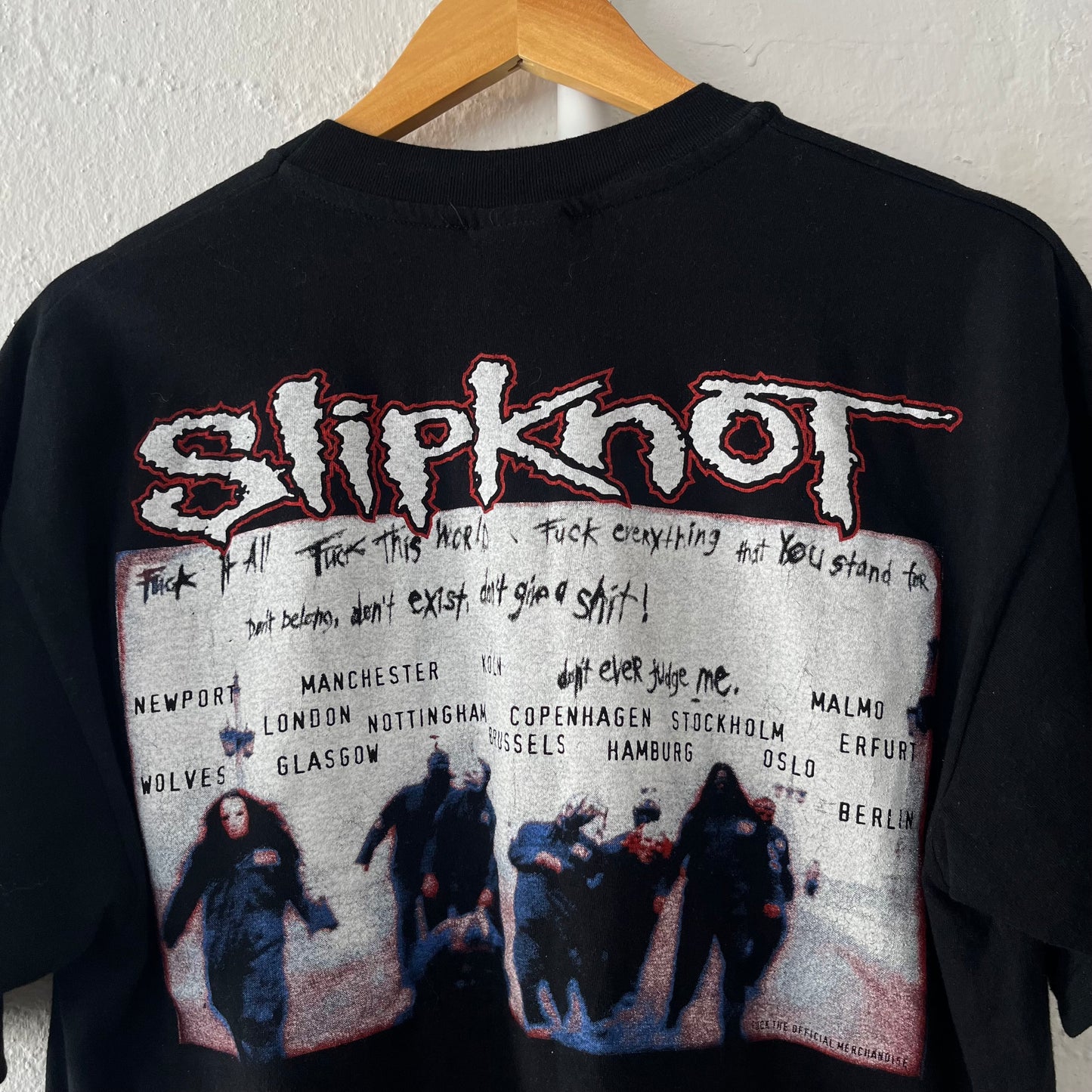 Slipknot 90s Self Titled Band Tour T-Shirt Large