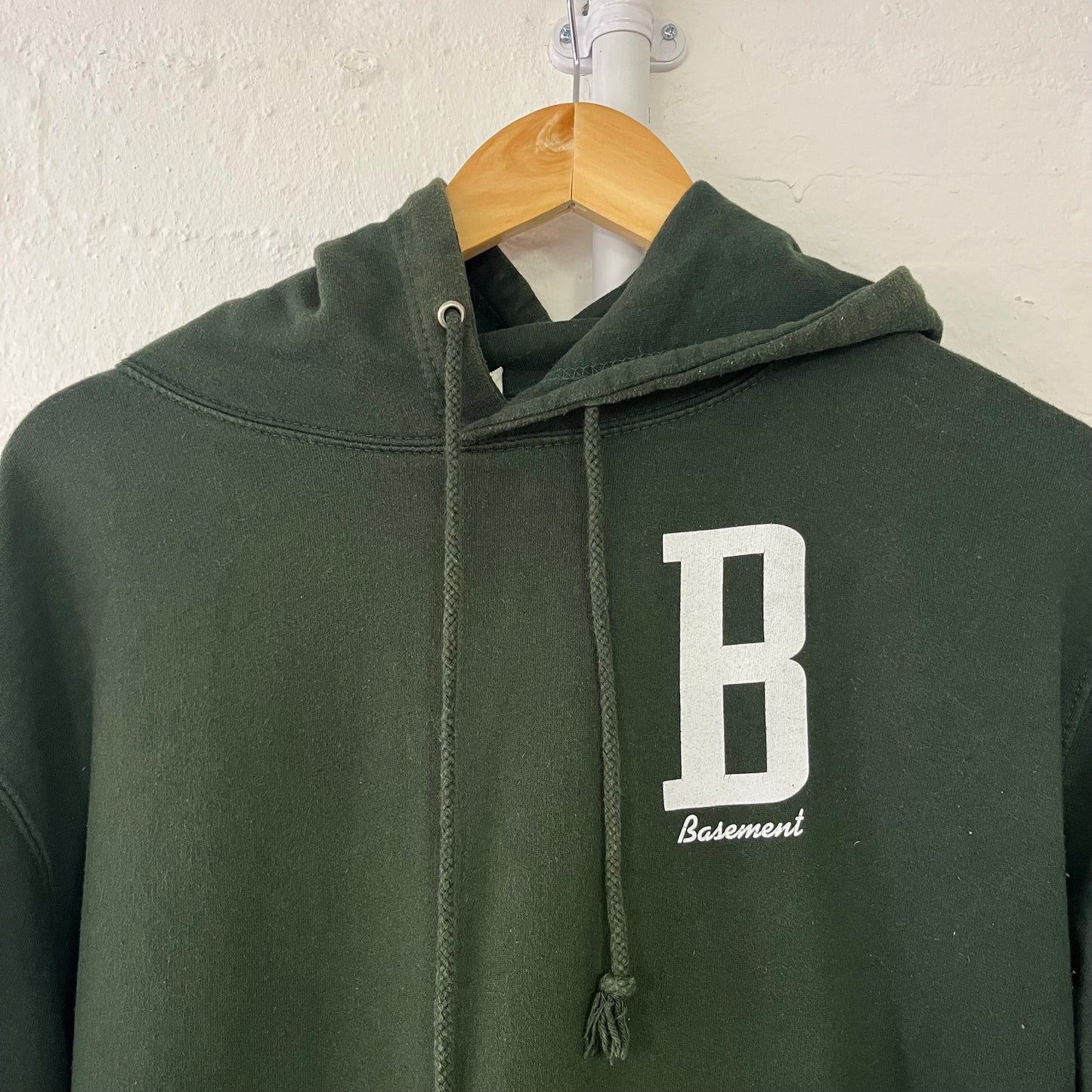 Basement “B” Band Hoodie Green Medium 2010s