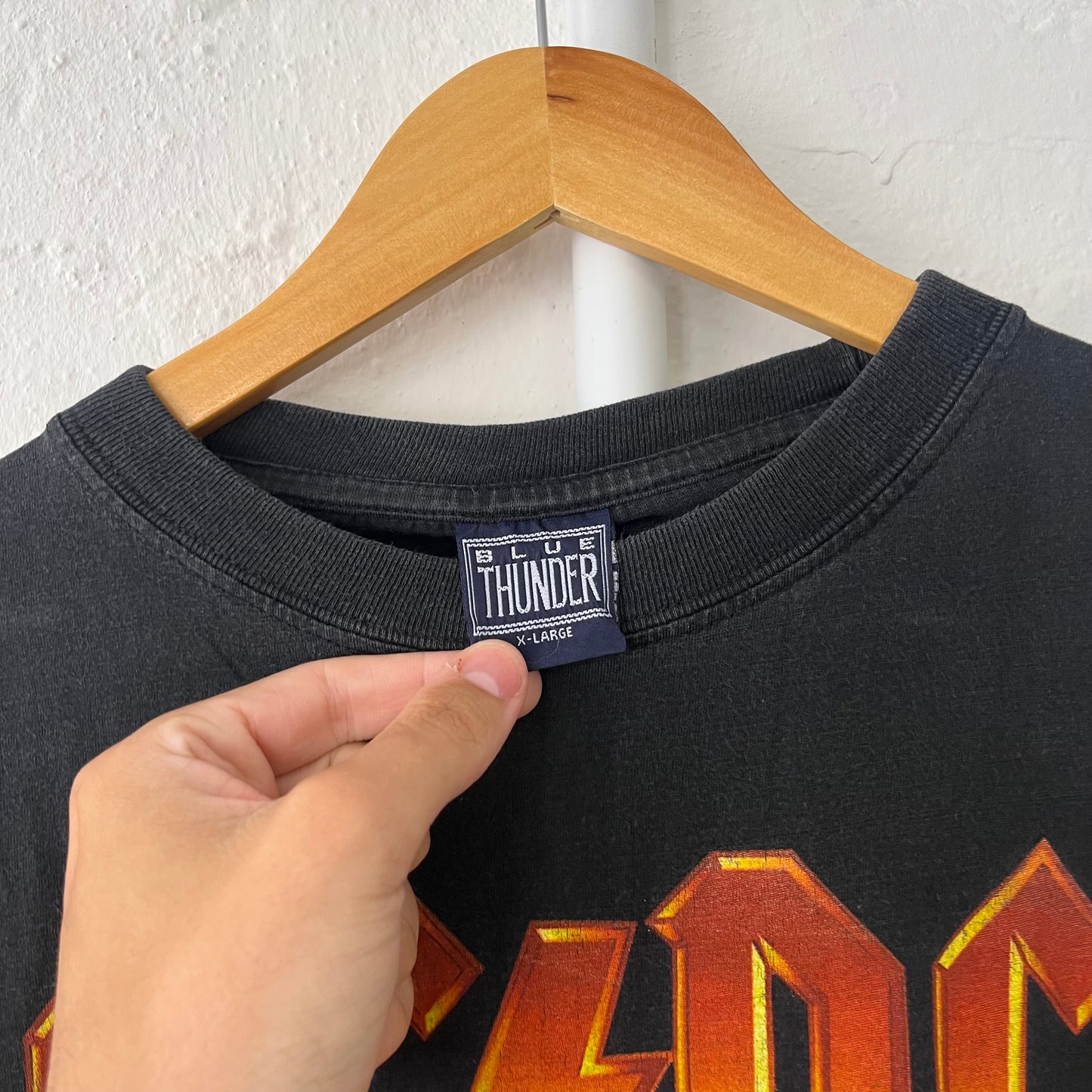 ACDC Bonfire Vintage 90s Band T-Shirt XL Faded