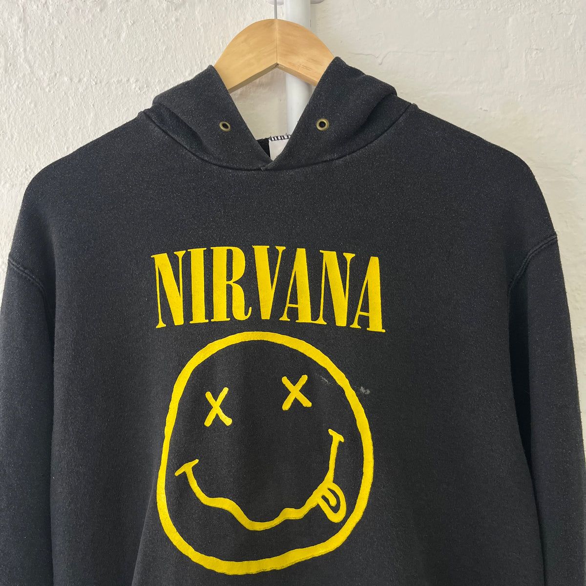 Nirvana Smiley Face Band Hoodie Medium 2000s