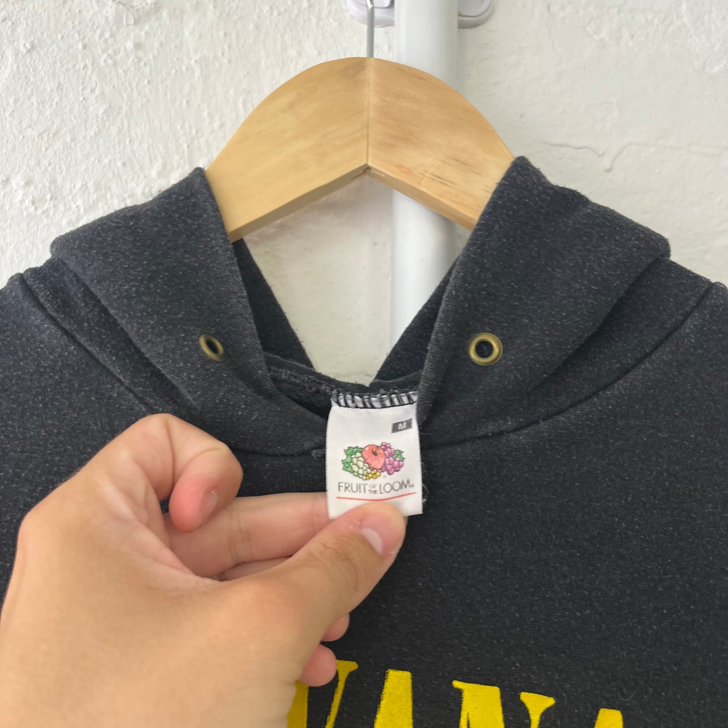 Nirvana Smiley Face Band Hoodie Medium 2000s