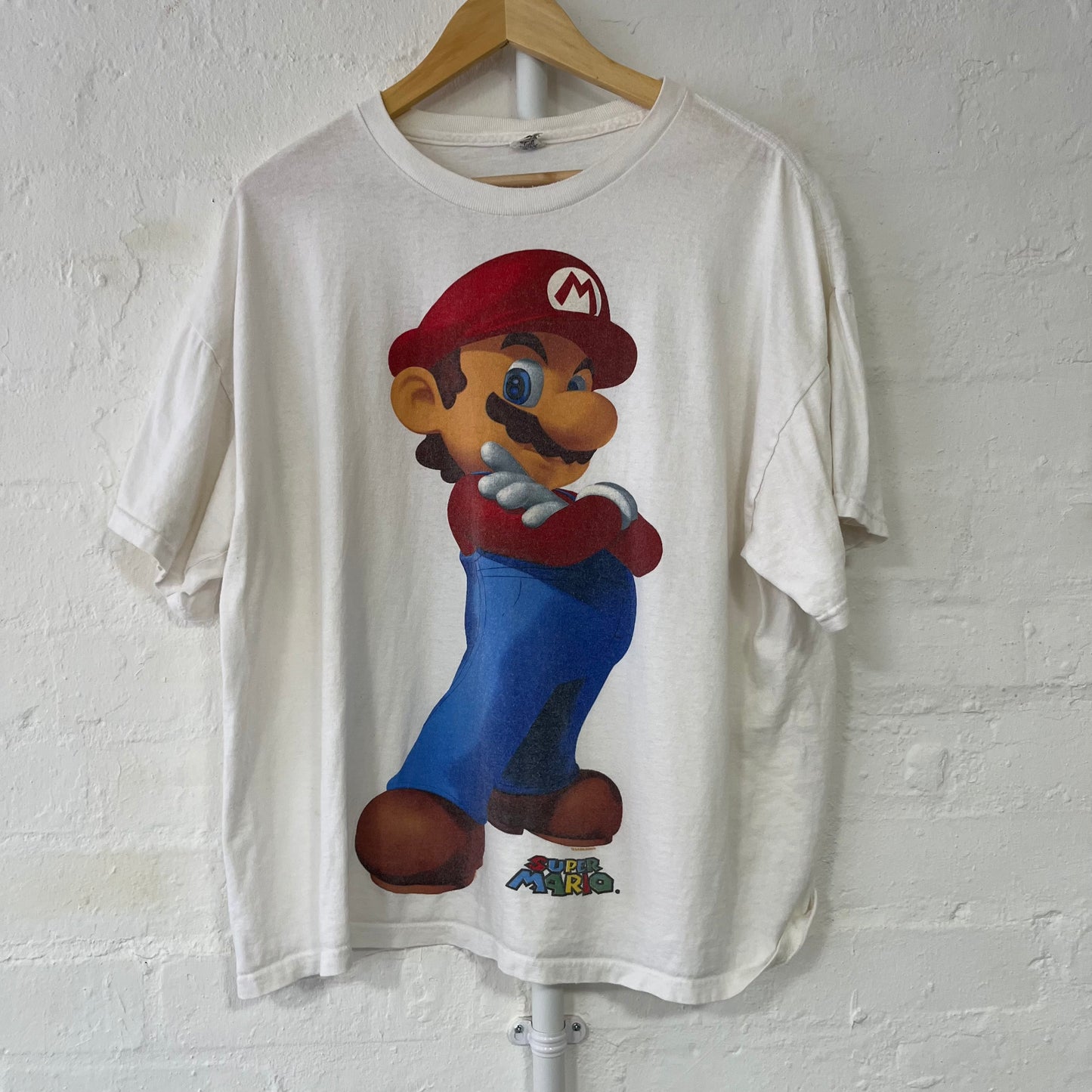 Super Mario Big Print Gaming T-Shirt XL 2000s