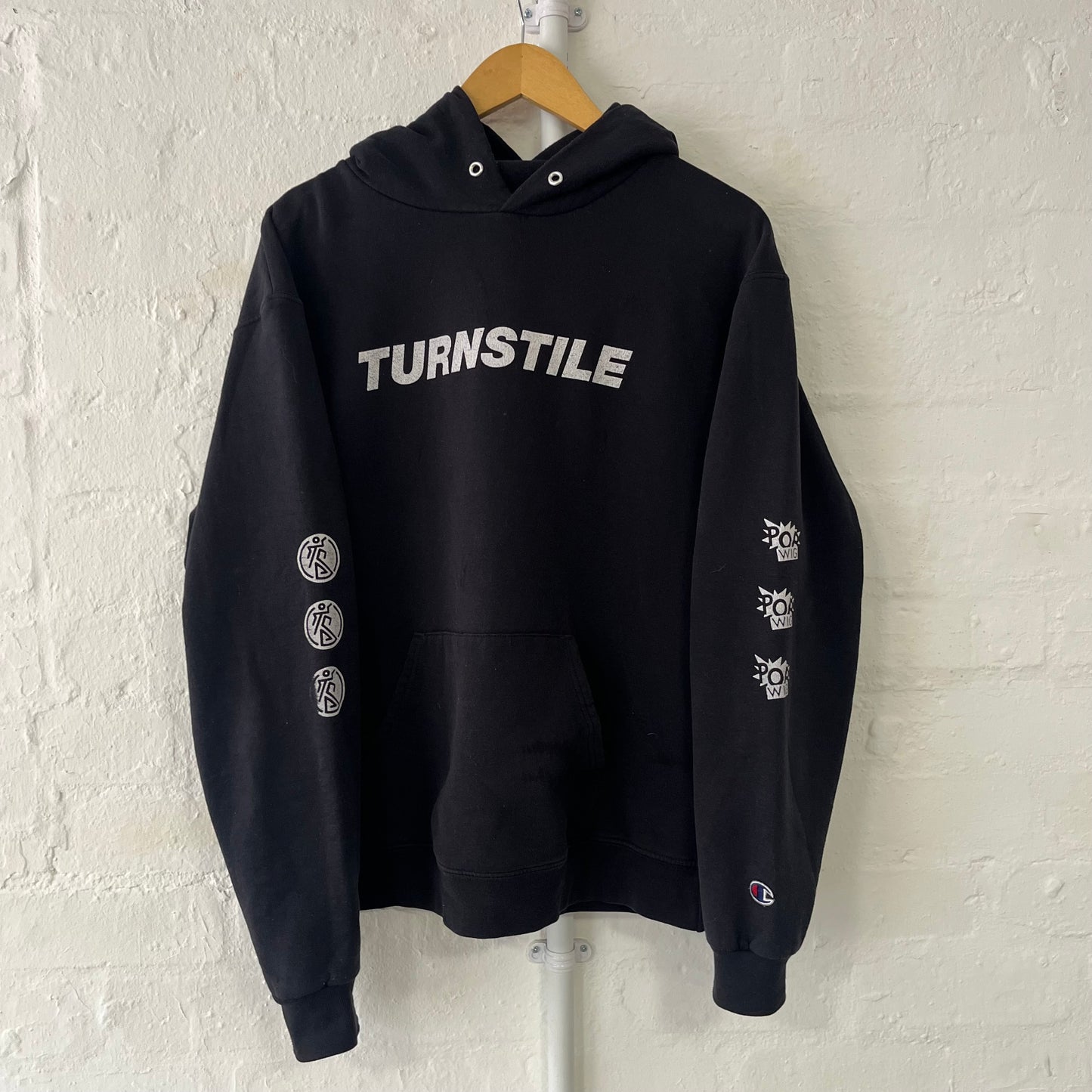 Turnstile Pop Wig Champion Hardcore Band Hoodie Large 2010s