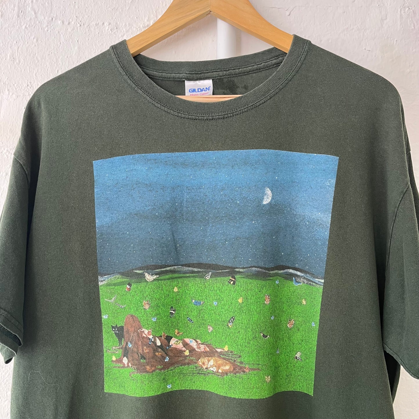 Title Fight Floral Green Band T-Shirt Large