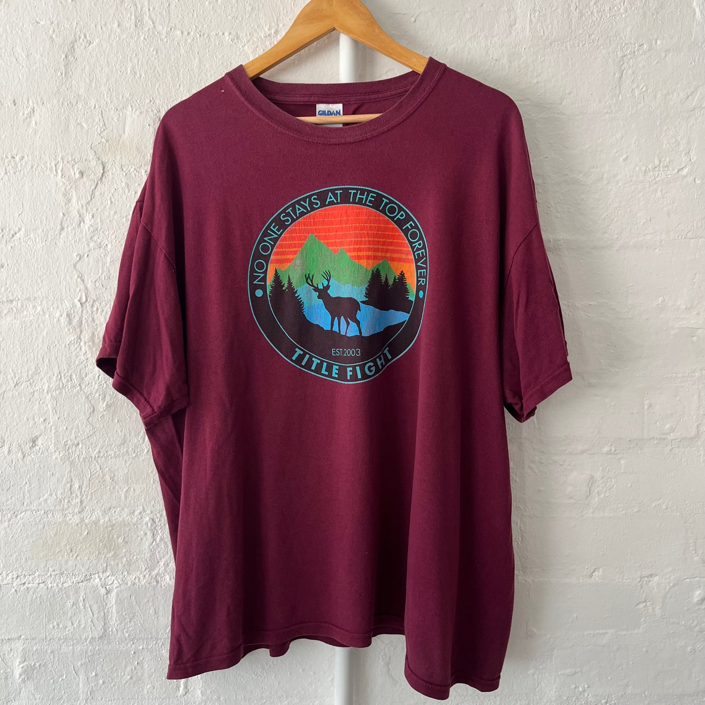 Title Fight Deer Burgundy Band T-Shirt XL/XXL