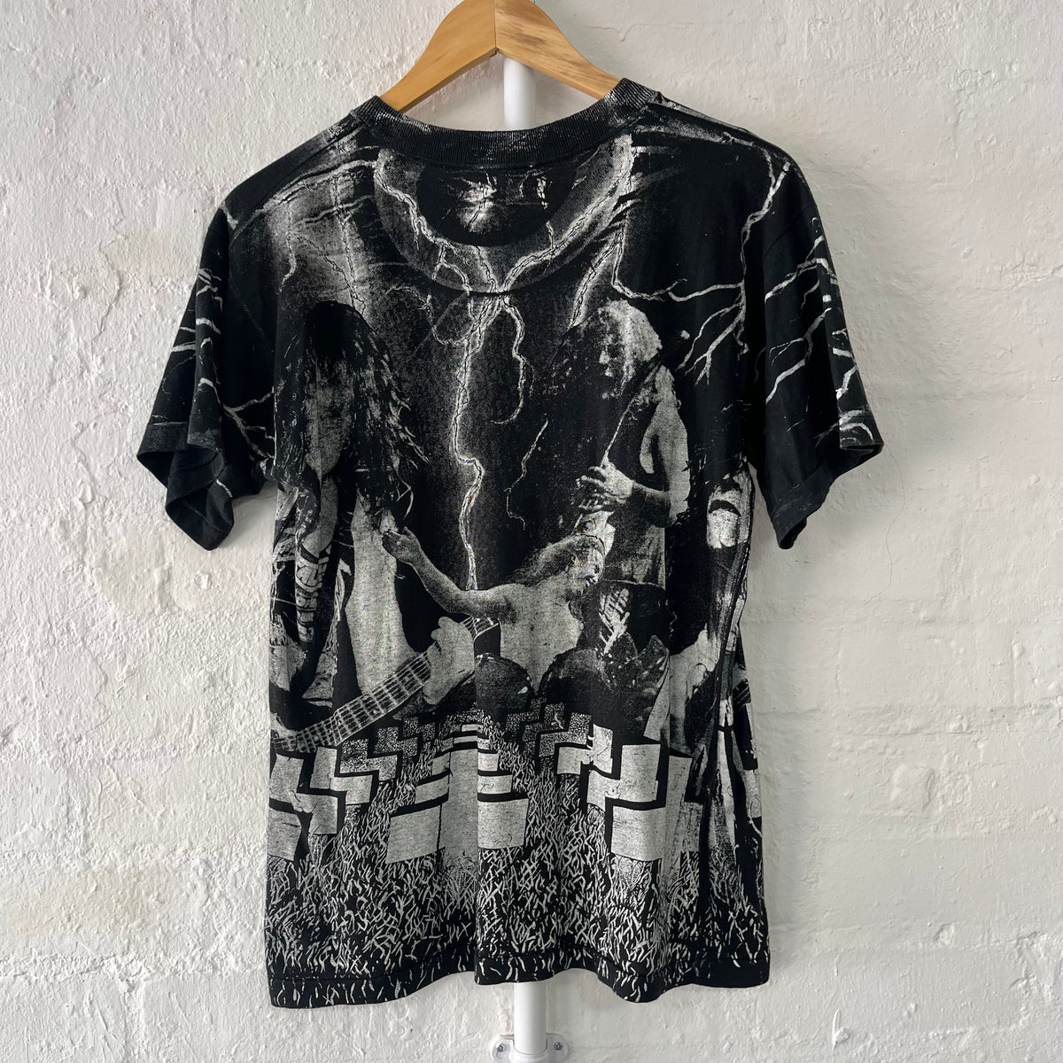Metallica All Over Print Vintage Band T-Shirt Medium 90s