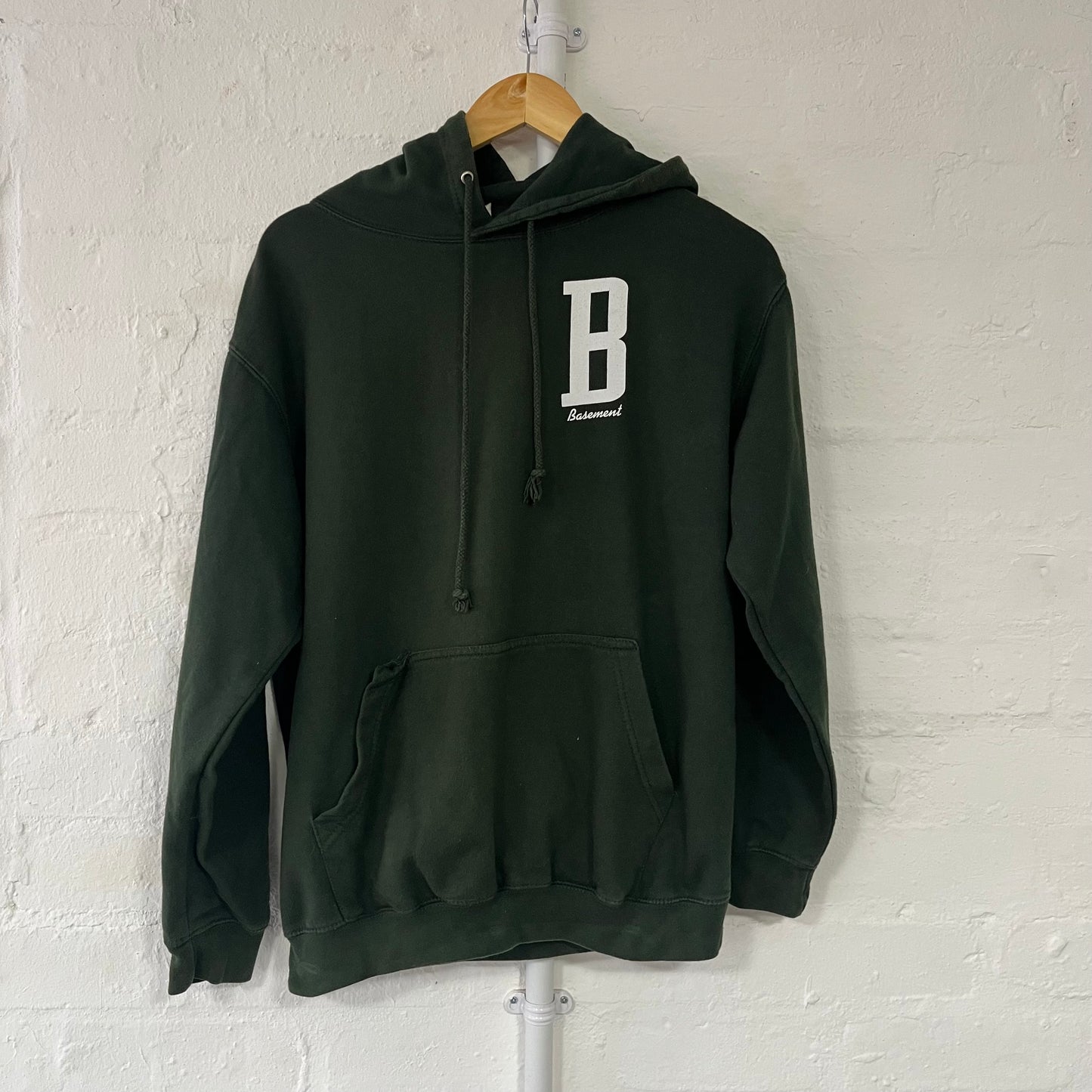 Basement “B” Band Hoodie Green Medium 2010s