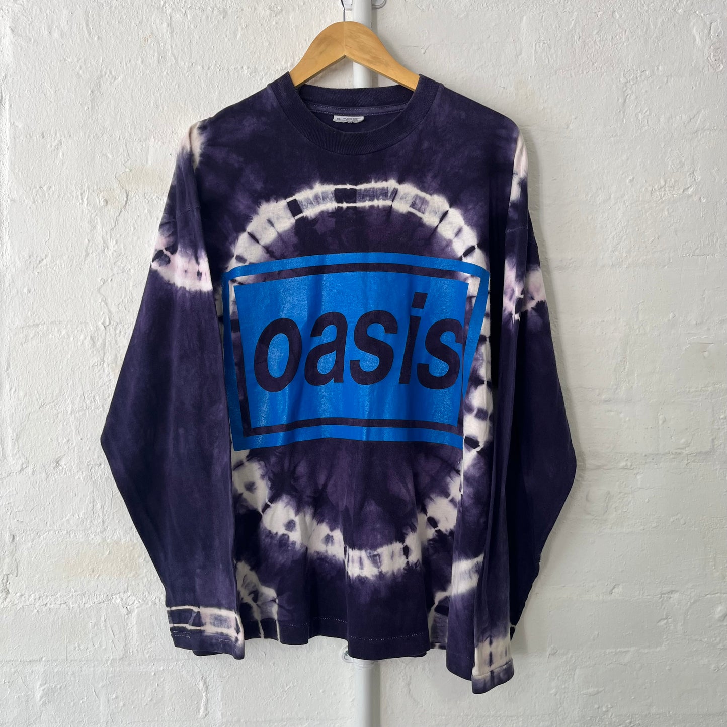 Oasis Definitely Maybe Tie Dye Longsleeve Band T-Shirt XL